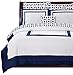 Utopia Bedding Printed Comforter Set with 2 Pillow Shams (Queen, Blue)