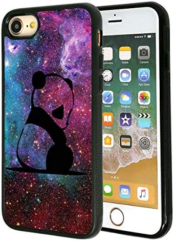 iPhone 8 Case,Vobber Slim Anti-Scratch Architecture TPU Shockproof Protective Case Cover for iPhone 8 4.7",Panda on Galaxy