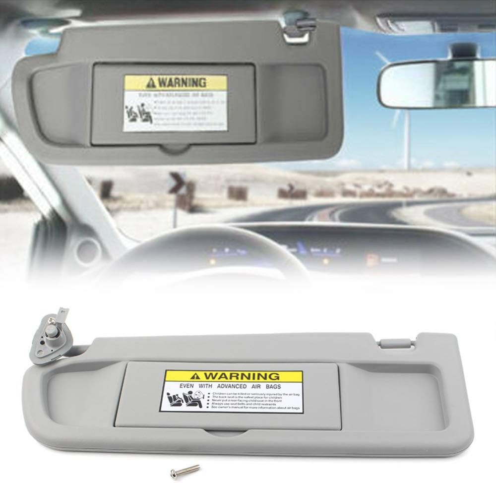 QOHFLD Car sun visor For Honda Civic EX LX Sedan SI Coupe 2006 2007 2008 2009 2010 2011,Light Gray Car Sunshade Shield Left Driver Side Sun Visor