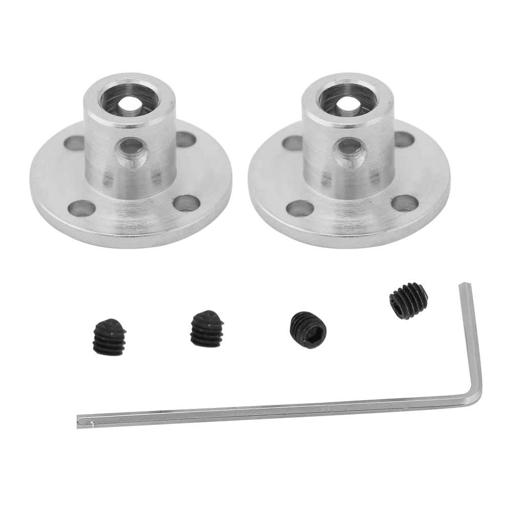 2pcs M3 Rigid Flange Coupling for Motor Shaft 6mm ID x 10mm OD Shaft Coupler Connector for DIY Robotics, CNC Machines & 3D Printer Projects