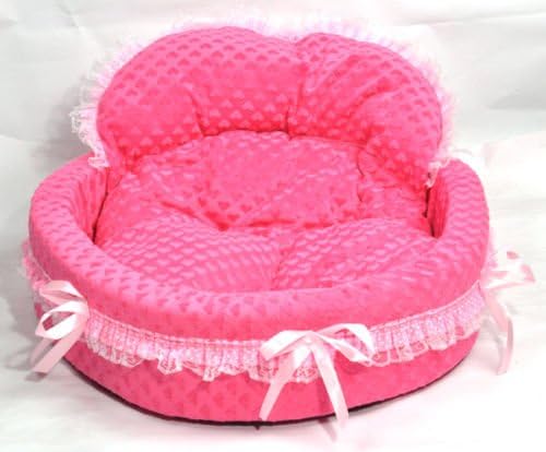 Soft Lace Pet Dog Puppy Cat Nest Kennel Comfortable Warm Bed Mat Cozy /pink