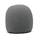 Professional Foam Windscreen for Blue Yeti - Covers Other Large Microphones, such as MXL, Audio Technica and Many More - Quality Sponge Material Makes This The Perfect Pop Filter for your Mic (Silver)