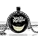 We're All Mad Here Necklace, We're All Mad Here Quote Pendant, Litry Quote Jewelry, Quote Necklace, Cat. Pendant
