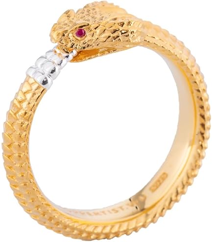 COPPERTIST.WU Ouroboros Ring Brass Snake Serpent Rings Aesthetic