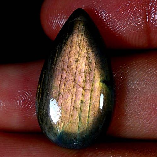 Qualitygems 26.35Cts 100% Natural Multi Purple Flash Labradorite pear cabochon AAA Gemstones