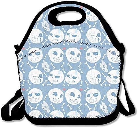 SuperWW Undertale Sans Face Lunch Bag Tote Handbag