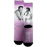 Spoontiques Elvis Novelty Crew Socks, One Size, Apparel Clothing Accessories