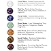 CrystalTears Seven Star Group Amethyst Chakra Sphere Crystal Balls with Black Obsidian Base Reiki Healing