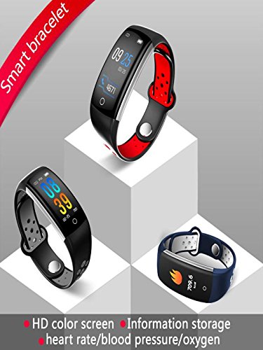 Boofab Fitness Tracker Watch, Q6 Smart Sports Bracelet with Blood Pressure Monitor,IP68 Waterproof Activity Tracker with Calorie Counter Watch Pedometer Sleep Monitor Bands for Women Men (Gray)