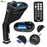 Amzdeal Car Kit MP3 Player Wireless FM Transmitter Modulator with USB/SD/Card Reader MMC Slot and Remote Control