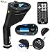 Amzdeal Car MP3 Player, blue  Car Kit MP3 Player Wireless FM Transmitter Modulator with USB/SD/Card Reader MMC Slot and Remote Control
