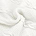 Franterd Women's Plain A Line Cable Long Sleeve Knit Sweater Mini Dress (S, White)