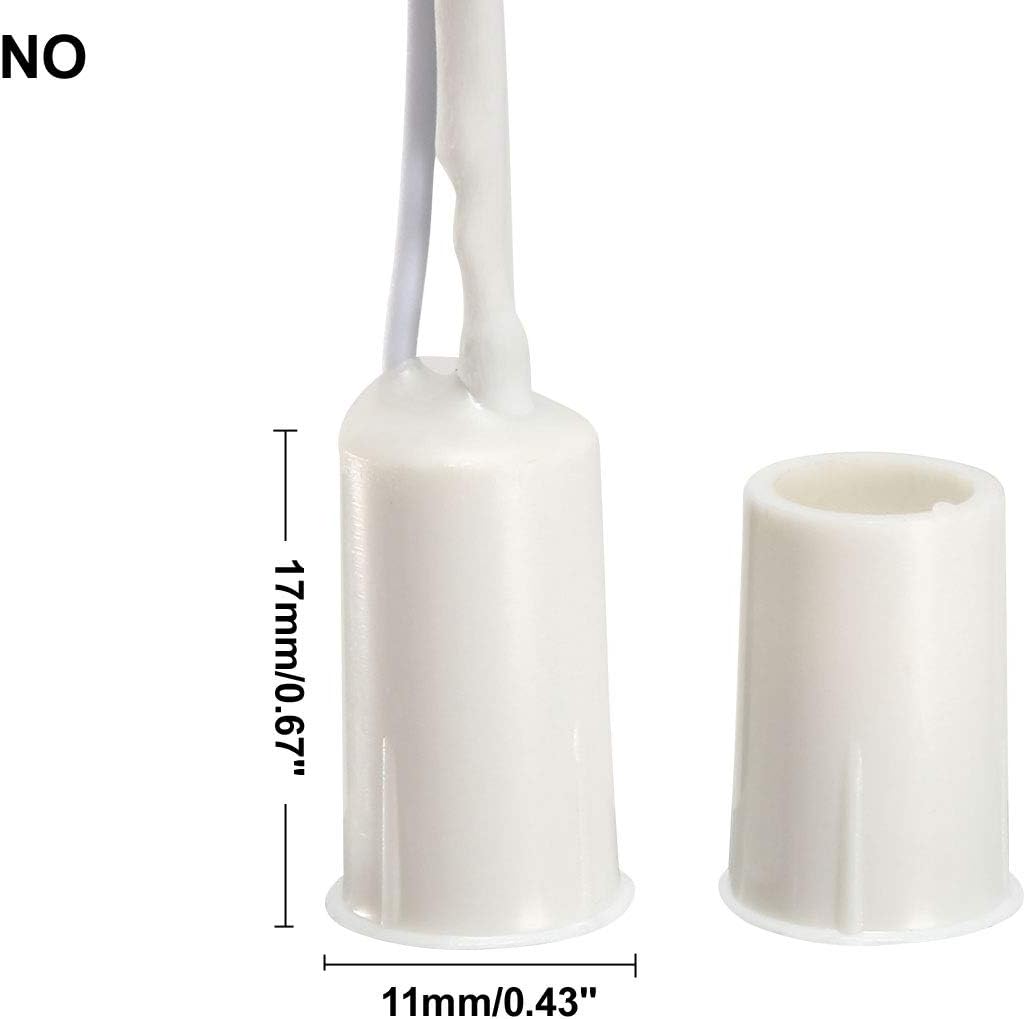 Sourcingmap N.O. Recessed Wired Security Window Door Contact Sensor Alarm Magnetic Reed Switch White RC-33 3pcs - Image 3