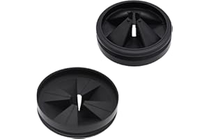 2 Pack 3 3/8" Garbage Disposal Splash Guards Sink Baffle QCB-AM, Garbage Disposer Accessories, BlackUpgraded Removable Quiet 