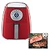 GoWISE USA 3.7-Quart 7-in-1 Air Fryer with 7 Cook Presets + 50 Recipes for your Air Fryer (Chili Red)
