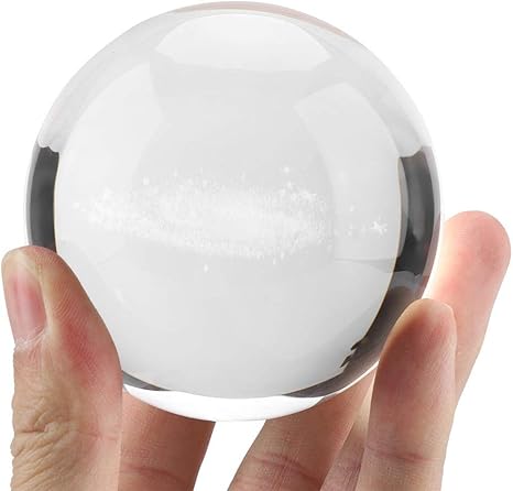 Amazon Co Jp 透明な水晶球 ガラス球 現在の家族のための友人の占い Milky Way ホーム キッチン