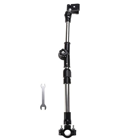 OUNONA Schirmhalter Regenschirm Halterung Verstellbar für Fahrrad Kinderwagen MTB Rollator Rollstuhl Golftrolleys (Schwarz)