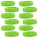 Kenz Laurenz 12 Sweatbands Cotton Sports Headbands Terry Cloth Moisture Wicking Athletic Basketball Headband (12 Pack - Neon Green)