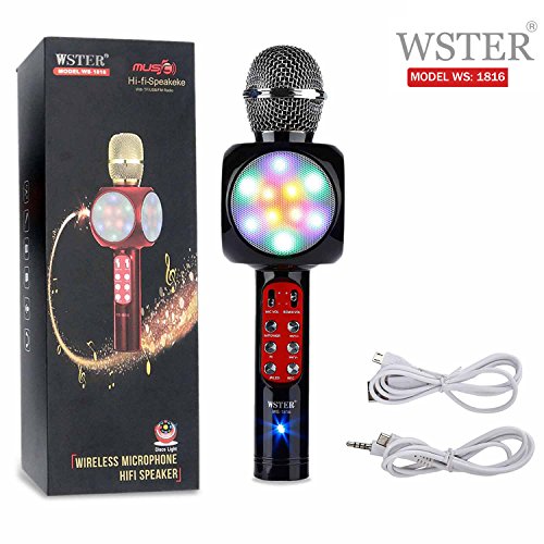 Buy Wireless Karaoke Microphone/Portable Bluetooth Handheld Speaker LED