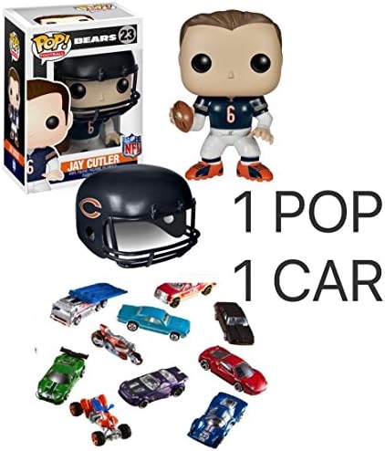 Funko POP NFL: Wave 1 - BEARS Jay Cutler Action Figures Toy Action Figures Plus 1 Diecast model Metal cars Random - 1 POP 1 Diecast Model Metal Cars Random. Best Gift Bundle