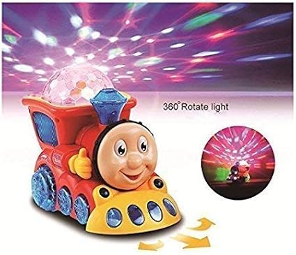 Bump and Go Musical Engine Truck Train with 4D Light and Sound Toy for Kids