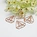 30pcs Diamond Rose Gold Paper Clips in Reusable Tinplate Paper Clip Holder Dispenser Bookmarks Clips Set
