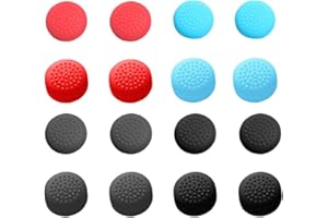 BOOGE 16 Pcs Silicone Joystick Thumb Stick Grip Covers Analog Controller Gamepad Thumb Stick Grip Caps Compatible with Nintendo Switch & Switch Lite