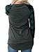 Moliketor Women Plaid Raglan T Shirt Casual Blouse Patchwork Tunic Summer Tops