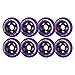 Rollerex VXT500 Inline Skate Wheels 8-Pack - 85A Durable Roller Blade Wheels for Indoor & Outdoor Skating - Fits Standard 608 Bearings (Royal Purple, 80mm)