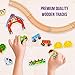 Kidzzy Toys Wooden Train Set for Kids Toddler Gift for Christmas and Birthday for Boys (27 Pcs Farm Train Set)