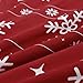 Vaulia Lightweight Microfiber Duvet Cover Set, Snowflake Pattern Design Christmas Holidays, Red Color - Twin