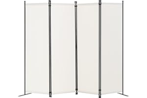 VEVOR Room Divider, 4 Panel Room Dividers and Folding Privacy Screens, Fabric Partition Room Dividers for Office, Bedroom, Di