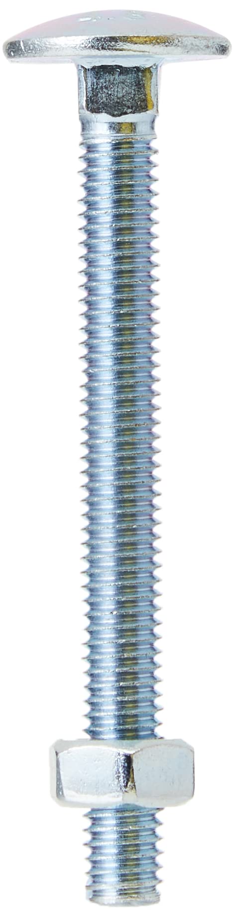 AHCMetric MILD Steel Cup Square Bolts with Nuts (ZINC & Clear) M6 X 60mm (Pack of 25)