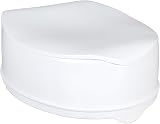 Homecraft Savanah Raised Toilet Seat 6 Inch Elongated White with Lid
