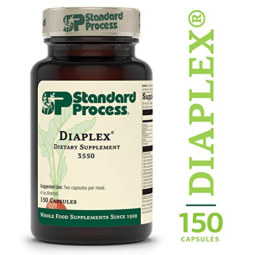 Standard Process - Diaplex - Supports Healthy Sugar Handling, Bowel, Gallbladder, and Pancreas Function, Provides Vitamin A, Vitamin C, Niacin, Vitamin B6, Iodine, Chromium - 150 Capsules