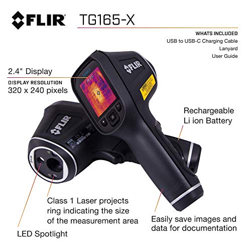 FLIR TG165X Thermal Imaging Camera with Bullseye Laser Commercial