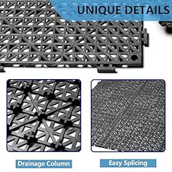 12” x 12” Drainage Interlocking Floor Tiles, 12