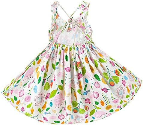 Arbag Summer Girl Bandage Backless Party Dress Sweet Floral Print Casual Dress