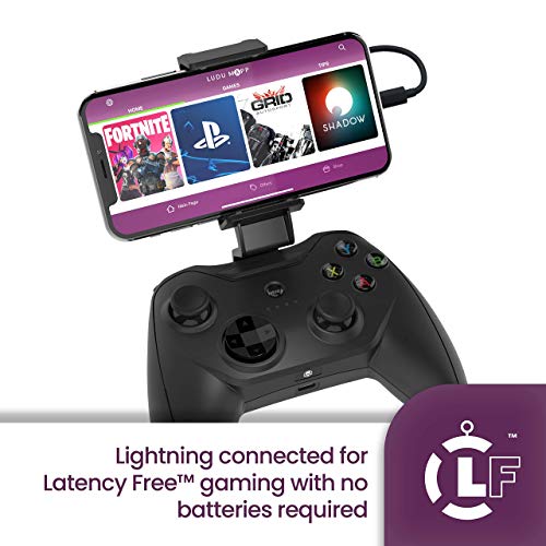 Rotor Riot MFI Certified Gamepad Controller for iPhone - Wired with L3 + R3 Compatibility, Power Pass Through Charging, Improved 8 Way D-Pad, and redesigned ZeroG Mobile Device (Renewed)