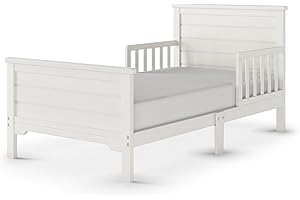 Child Craft Woodland Flat Top Toddler Bed for Kids with Guard Rails, Low to Ground Design, Made of Pinewood, Featuring Clean Lines to Match Any Décor (Brushed Cotton)