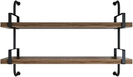 LIZI Racks 2 Storey Wrought Iron Shelf 