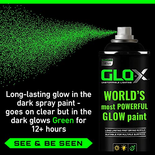 GLOX Glow In The Dark Spray Paint (10.6 oz Can) Clear Spray Paint That