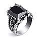 ELFASIO Stainless Steel Ring for Men Dragon Claw Black Cubic Zirconia Biker Jewelry Size 8 to 15