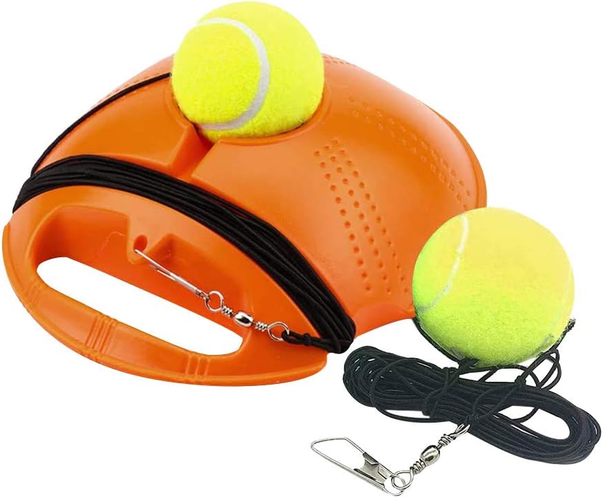Lushandy Tennis Ball Trainer Tennis Practice Balls Rebound Baseboard Tennis Ball,Self Tennis Training Tool Ball Back Training Gear Self Tennis Portable Exercise Baseboard
