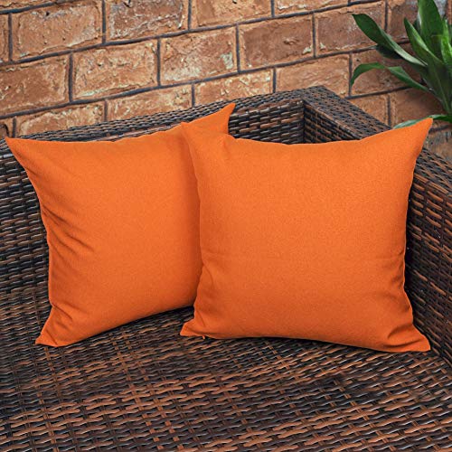 Coozzy Pack of 2, Decorative Outdoor Waterproof Throw Pillow Covers