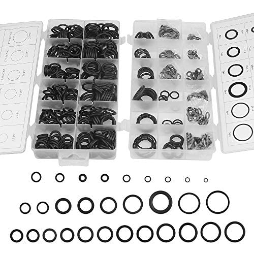 BGTXINGI 300Pcs Assorted O-Ring Kit with 225Pcs Rubber O-Ring Sealing Gasket Repair Box Washer Seal Assortment Set for Plumbing Automotive General Repair