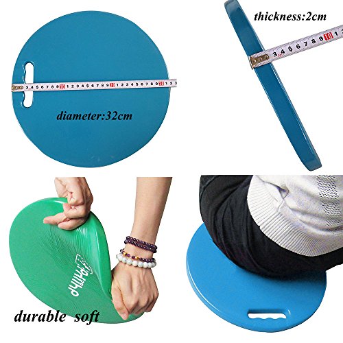 Hongwo Thick NBR Foam Waterproof Round Gardening Kneeling Cushion Pad Kneeler Mat for Baby Bath, Work Kneel Mat for Exericising, Prayer-13"x13"x0.8"-Light Blue - Thumbnail 4