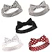 Hudson Baby Unisex Cotton and Synthetic Headbands, Houndstooth, 0-24 Months