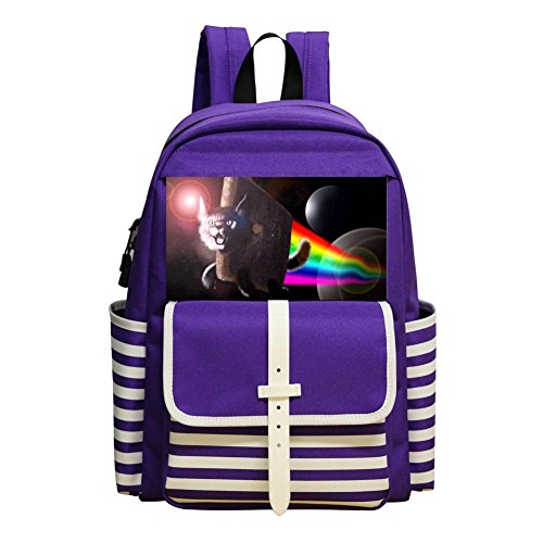 Rainbow Cat Speed Srawing Schoolbag Bookbag Backpack Travel Bags Girls Boy Student