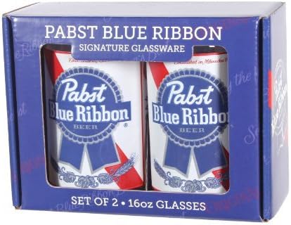 Pabst Blue Ribbon Signature Glassware Set of Two